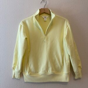 Athleta Girl All Day Quarter Zip Sweatshirt Yellow M 8-10